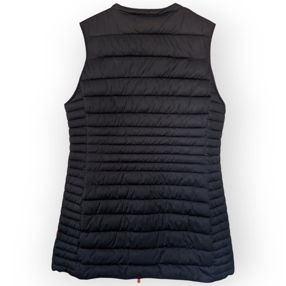 Save The Duck Women's Black Long Line Puffer Vest Size 5 - Picture 3 of 8